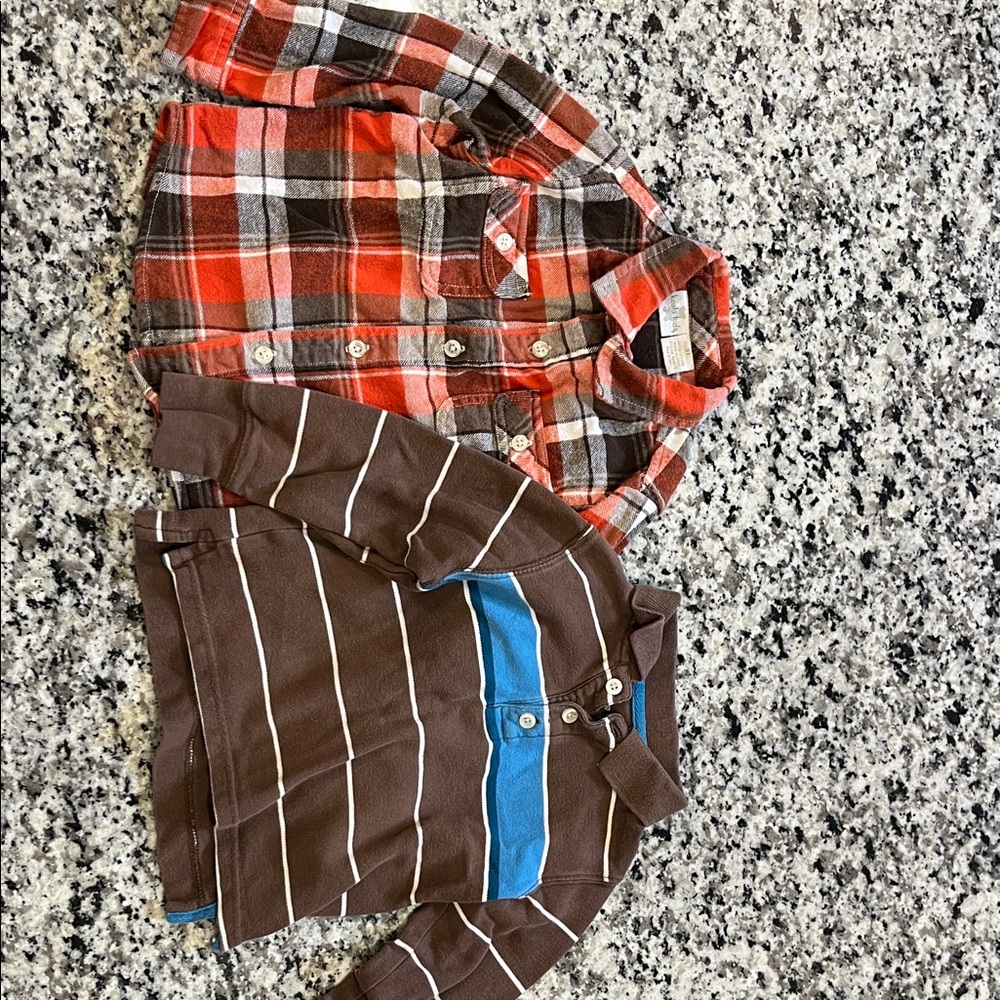 Cat & Jack Red and Black Plaid Shirt